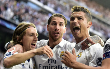 Luka Modrić, Sergio Ramos i Cristiano Ronaldo
