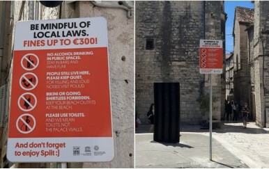Grad Split postavio table s pravilima ponašanja