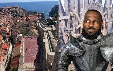 Košarkaško igralište u Dubrovniku i LeBron James kao vitez