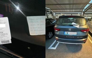 Nepropisno parkiran automobil i kazne ispod brisača