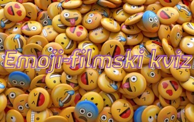 Razni emotikoni i natpis Emoji-filmski kviz