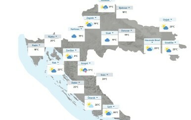DHMZ: Nestabilno i svježije, mjestimice pljuskovi s grmljavinom