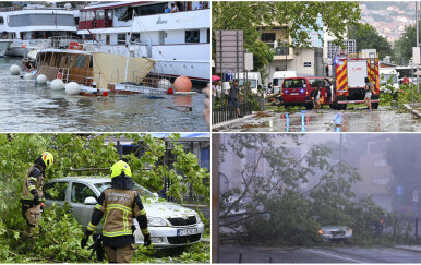 Snažna oluja u Splitu: Gradom odjekuju sirene, vjetar nosi sve pred sobom