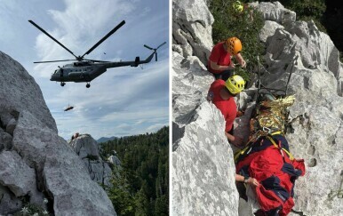 Spašena teško ozlijeđena osoba sa Samarskih stijena