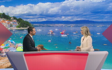 Tonči Glavina i Sabina Tandara Knezović, reporterka Dnevnika Nove TV