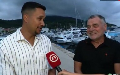 Vinko Barčot i Marko Tolja iz Vele Luke uoči manifestacije "Trag u beskraju"
