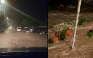 Nevrijeme zahvatilo krajnji jug Hrvatske, bujice nosile sve pred sobom