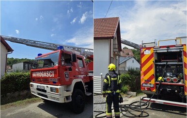 Požar nakon udara groma oštetio tri obiteljske kuće u Vidovcima