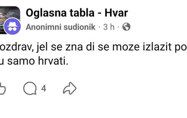 "Gdje se može izaći da su samo Hrvati?": Turističko pitanje o Hvaru dobilo odličan odgovor