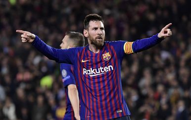 Messi slavi pogodak (Foto: AFP)