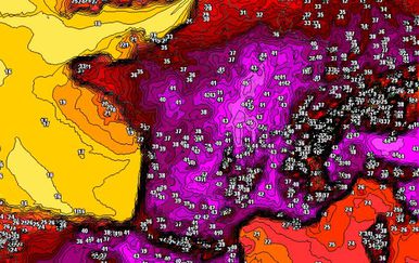 Ekstremno visoke temperature najavljene za četvrtak u dijelovima Europe (Foto: Screenshot/Severe Weather Europe)
