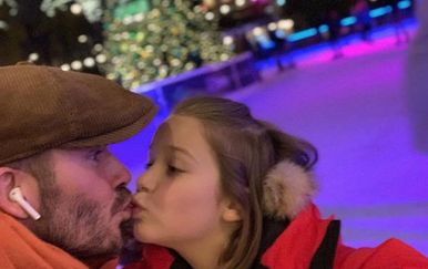 David Beckham i Harper (Foto: Instagram)