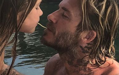 David Beckham i Harper (Foto: Instagram)