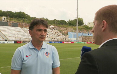 Zlatko Dalić i Stipe Antonijević, reporter Dnevnika Nove TV