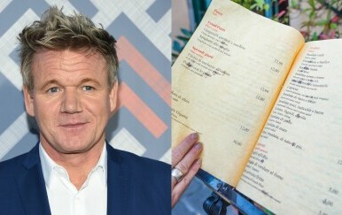 Kuhar Gordon Ramsay i jelovnik u restoranu