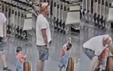 Muškarac u zračnoj luci u Moskvi dječaka brutalno bacio na pod