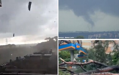 Kaos u Rimu nakon tornada: Poplavljene ulice i srušena stabla