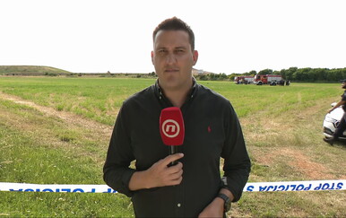 Domagoj Mikić na mjestu pada zrakoplova