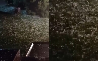 Nevrijeme poharalo sjever Hrvatske: Siloviti nalet tuče zabijelio dvorišta