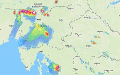 Nevrijeme stiglo u Sloveniju: Oblaci donijeli tuču i grmljavinu