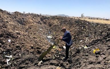 Mjesto pada etiopskog zrakoplova (Foto: Ethiopia Airlines)