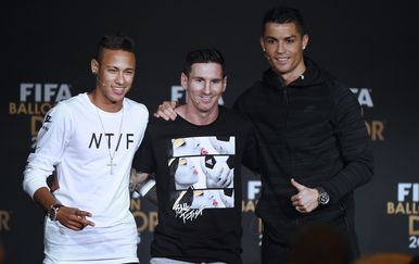 Messi, Neymar, Cristiano Ronaldo (Foto: AFP)