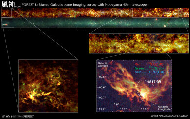 Detaljna karta molekularnih oblaka jedne četvrtine Mliječne staze