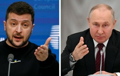 Ukrajinski predsjednik Volodimir Zelenski i ruski predsjednik Vladimir Putin