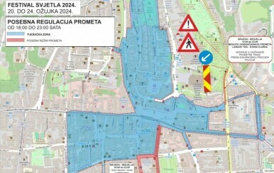 Regulacija prometa u Zagrebu za vrijeme Festivala svjetla