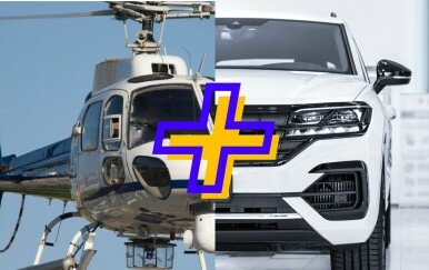 Automobil i helikopter