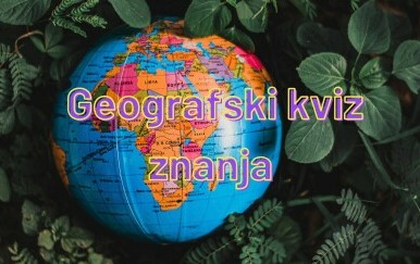 Globus i natpis Geografski kviz znanja