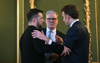 Keir Starmer, Emmanuel Macron, Volodimir Zelenski