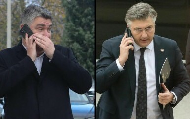 Zoran Milanović i Andrej Plenković na mobitelu