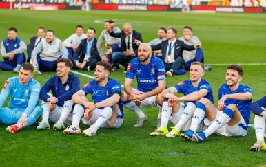 FOTO Dinamo veliku pobjedu proslavio originalnom fotografijom iz poljudske svlačionice