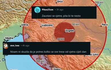 Zagrepčane zbunio potres za vrijeme ionako bučne noći: "Zaustavi se vjetre, pita bi te nešto"