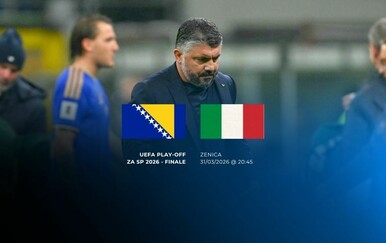 UŽIVO Bosna i Hercegovina - Italija: Kvalifikacije za Svjetsko nogometno prvenstvo 2026.