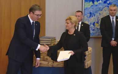 Predsjednica Grabar-Kitarović i predsjednik Vučić (Foto: Dnevnik.hr)
