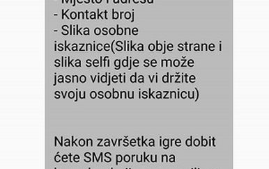 Lažne nagradne igre na Facebooku (Screenshot: MUP)