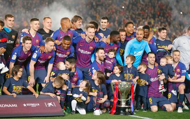 Barcelona obranila naslov španjolskog prvaka (Foto: AFP)