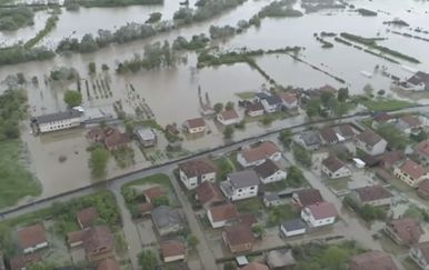 Poplave u Prijedoru (Foto: Screesnhot/Darko Vujasinović video)