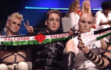 Zastava Palestine na Eurosongu (Screenshot: YouTube)