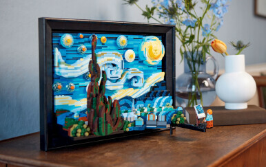 Slavna slika Vincenta Van Gogha Zvjezdana noć u lego kockicama - 4