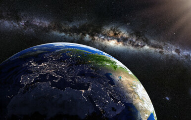 Zemlja i Mliječna staza, ilustracija