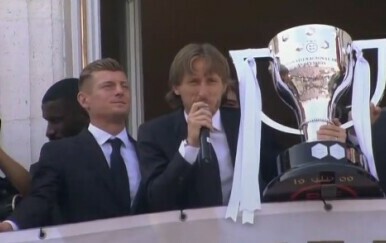 Luka Modrić na proslavi Realove titule