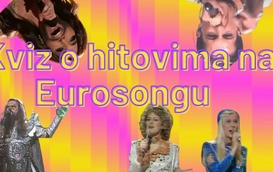 Neki pobjednici Eurosonga i natpis Kviz o hitovima s Eurosonga