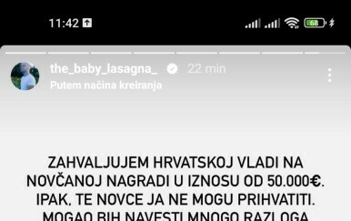 Baby Lasagna na Instagramu