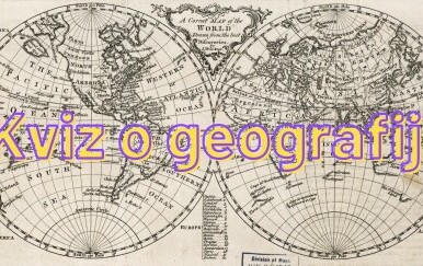 Navigacijske karte svijeta i natpis Kviz o geografiji