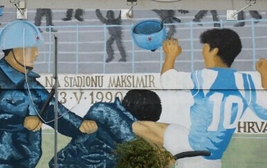 Grafit posvećen napadu Zvonimira Bobana na milicajca