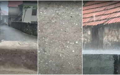Tuča na jugu Hrvatske