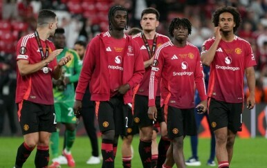 Igrači Manchester Uniteda nakon poraza u finalu Europske lige